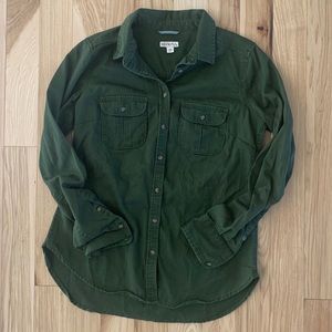 Olive Denim Button Down Merona